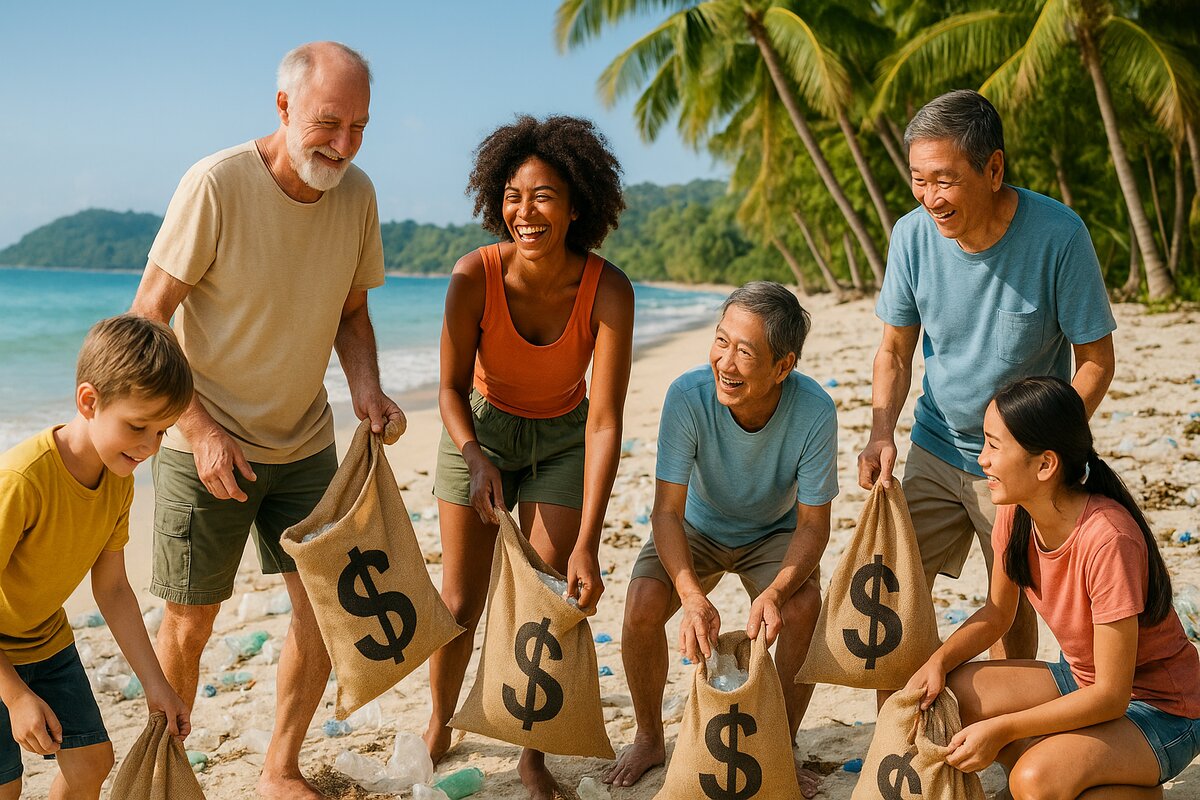 Community beach cleanup